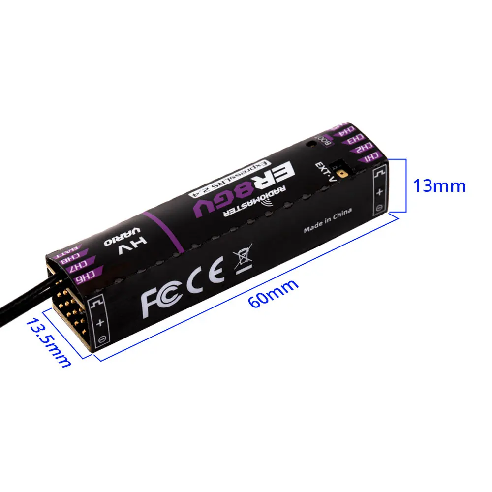 Radiomaster PWM Mini Receiver ER4 ER6 ER6G ER6GV ER8 ER8G ER8GV 4-8CH CRSF ExpressLRS 2.4GHz 100mw for RC Aircraft Boat Car