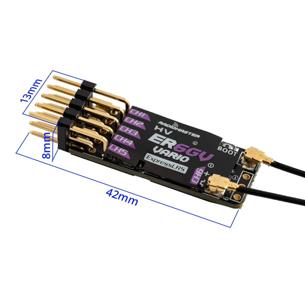 Radiomaster PWM Mini Receiver ER4 ER6 ER6G ER6GV ER8 ER8G ER8GV 4-8CH CRSF ExpressLRS 2.4GHz 100mw for RC Aircraft Boat Car