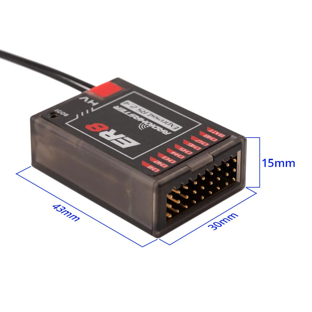 Radiomaster PWM Mini Receiver ER4 ER6 ER6G ER6GV ER8 ER8G ER8GV 4-8CH CRSF ExpressLRS 2.4GHz 100mw for RC Aircraft Boat Car