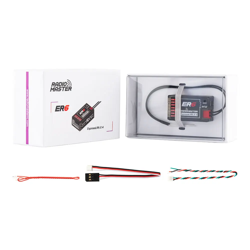 Radiomaster PWM Mini Receiver ER4 ER6 ER6G ER6GV ER8 ER8G ER8GV 4-8CH CRSF ExpressLRS 2.4GHz 100mw for RC Aircraft Boat Car