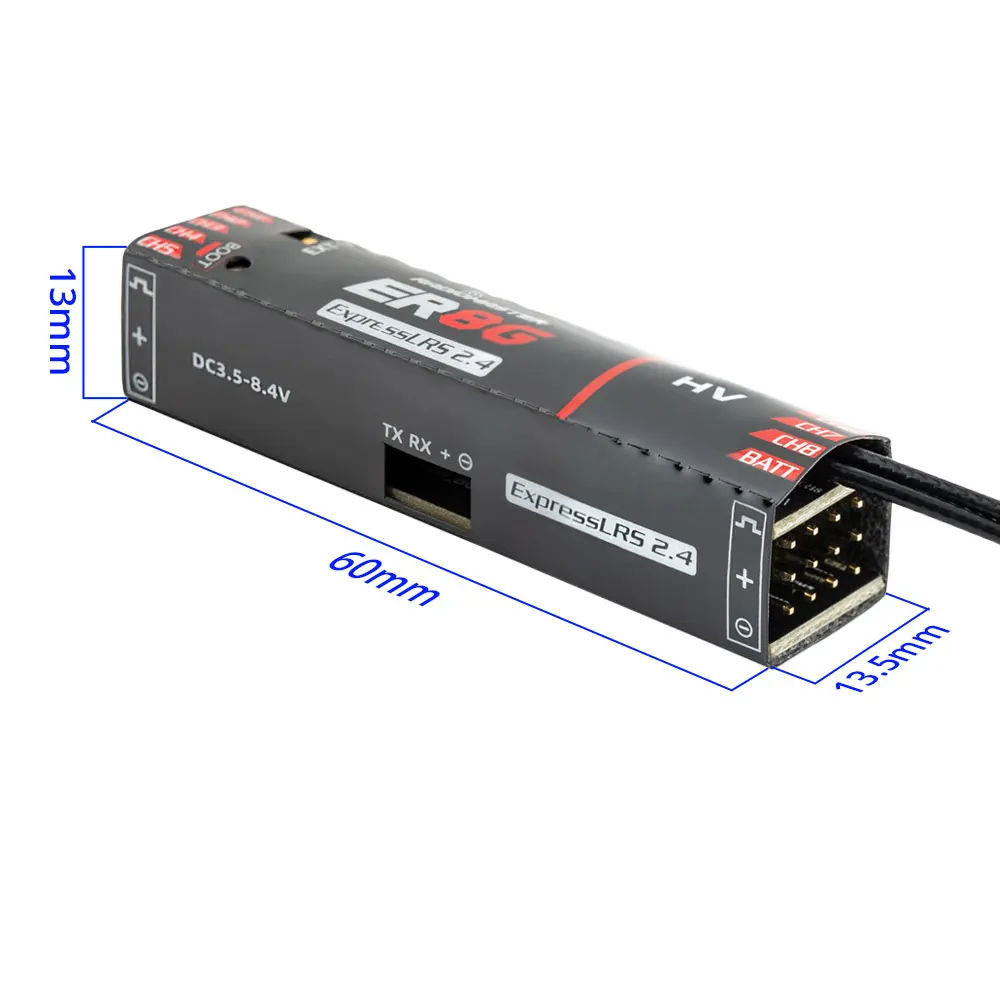 Radiomaster PWM Mini Receiver ER4 ER6 ER6G ER6GV ER8 ER8G ER8GV 4-8CH CRSF ExpressLRS 2.4GHz 100mw for RC Aircraft Boat Car