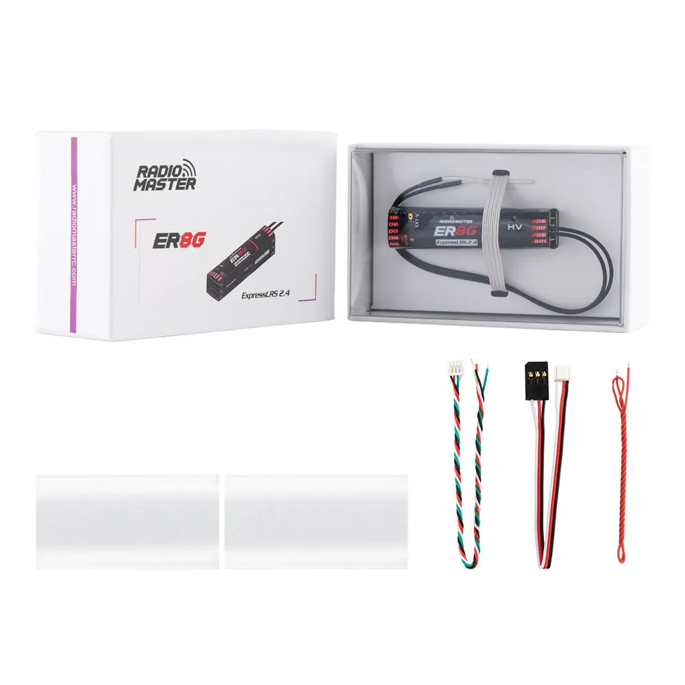 Radiomaster PWM Mini Receiver ER4 ER6 ER6G ER6GV ER8 ER8G ER8GV 4-8CH CRSF ExpressLRS 2.4GHz 100mw for RC Aircraft Boat Car
