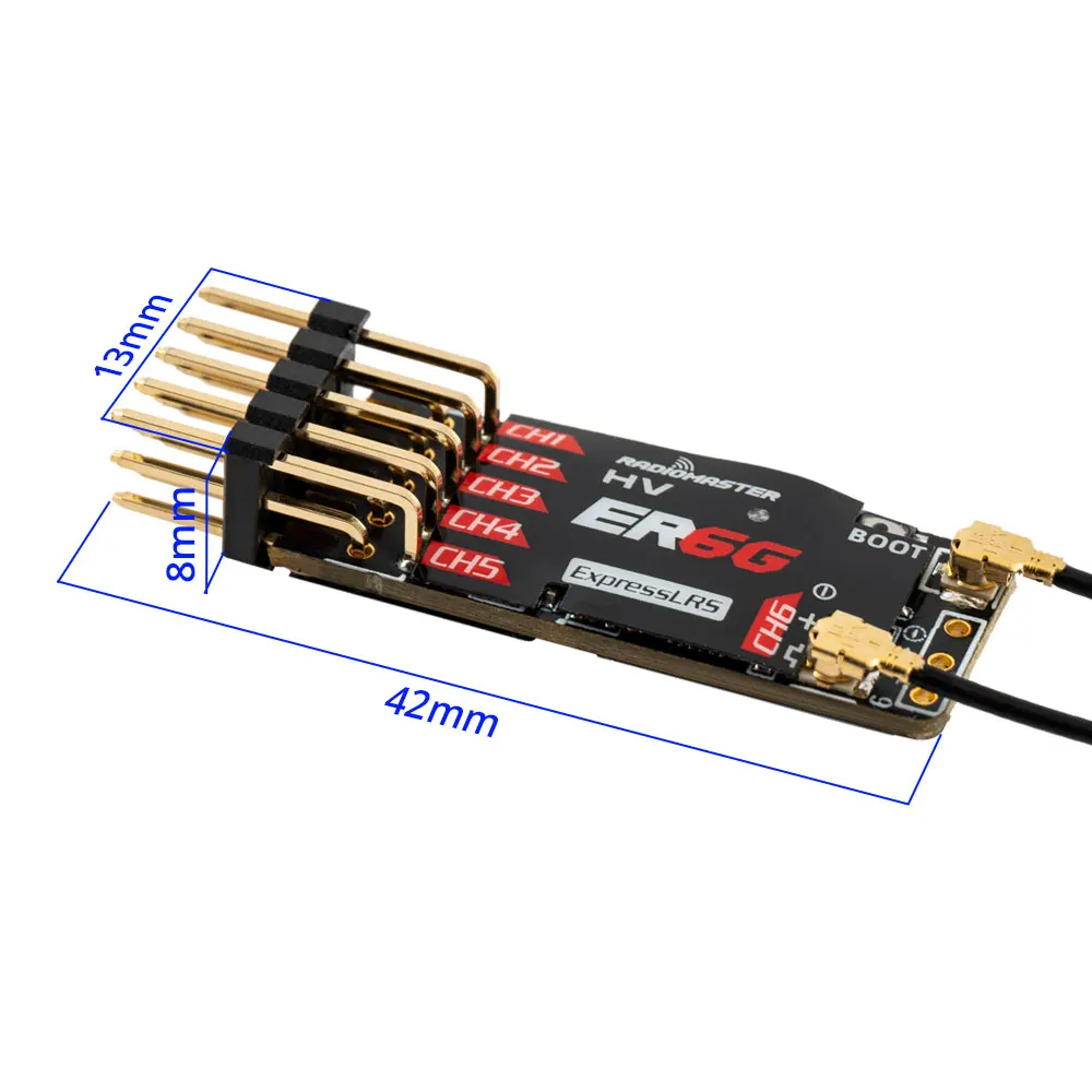 Radiomaster PWM Mini Receiver ER4 ER6 ER6G ER6GV ER8 ER8G ER8GV 4-8CH CRSF ExpressLRS 2.4GHz 100mw for RC Aircraft Boat Car