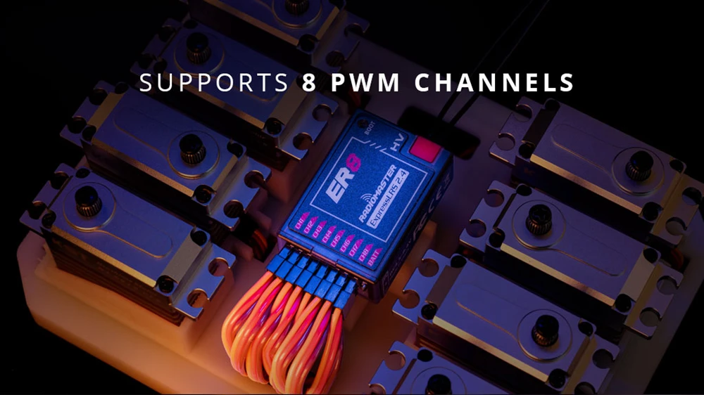 Radiomaster PWM Mini Receiver ER4 ER6 ER6G ER6GV ER8 ER8G ER8GV 4-8CH CRSF ExpressLRS 2.4GHz 100mw for RC Aircraft Boat Car