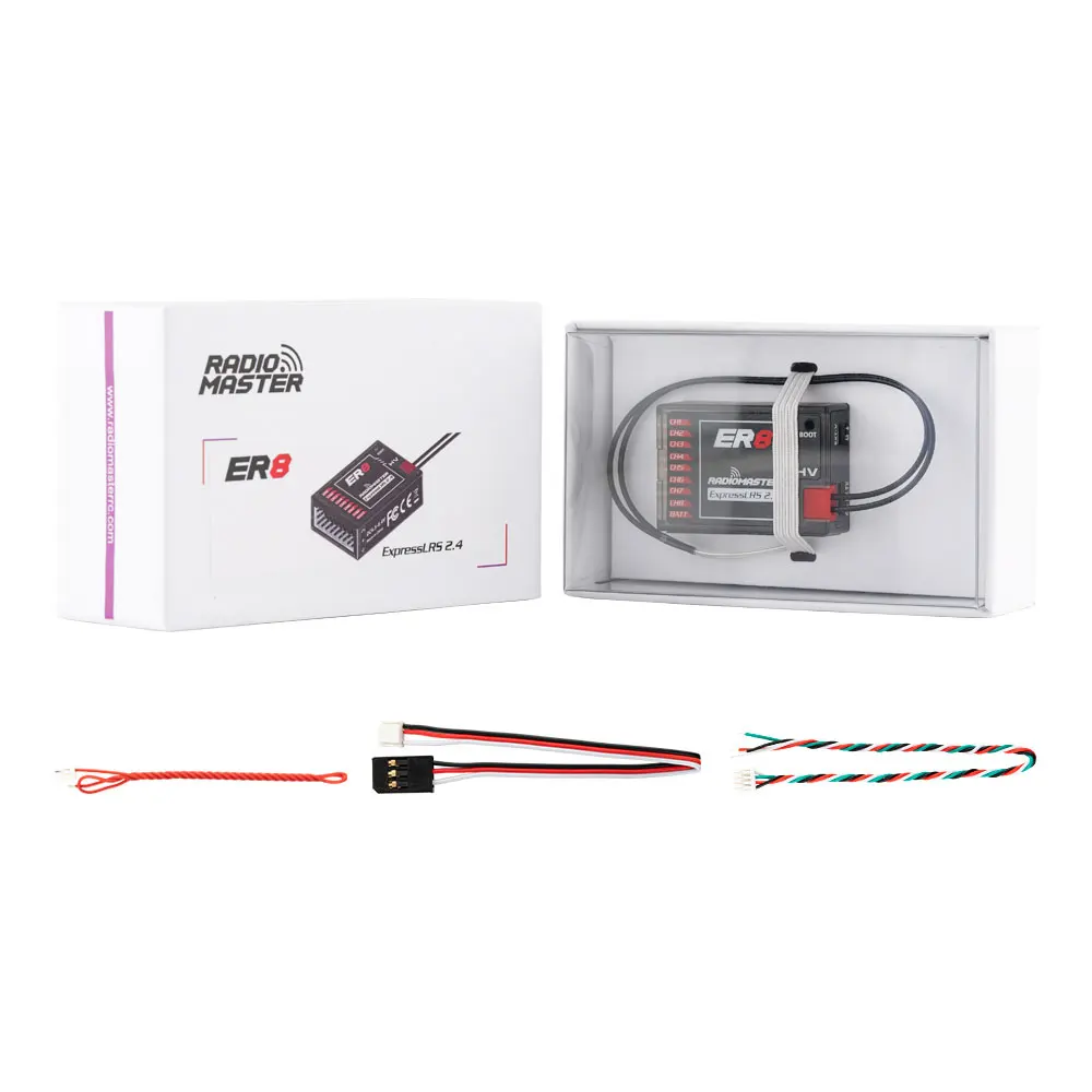 Radiomaster PWM Mini Receiver ER4 ER6 ER6G ER6GV ER8 ER8G ER8GV 4-8CH CRSF ExpressLRS 2.4GHz 100mw for RC Aircraft Boat Car