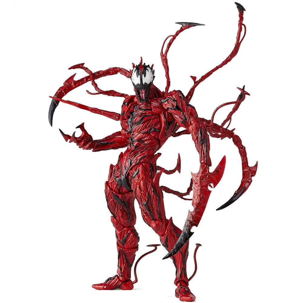 Kaiyodo Revoltech Amazing Yamaguchi Venom Carnage Highly Articulated Pvc Collectible Action Figure With Accessories Hot Fan Gift