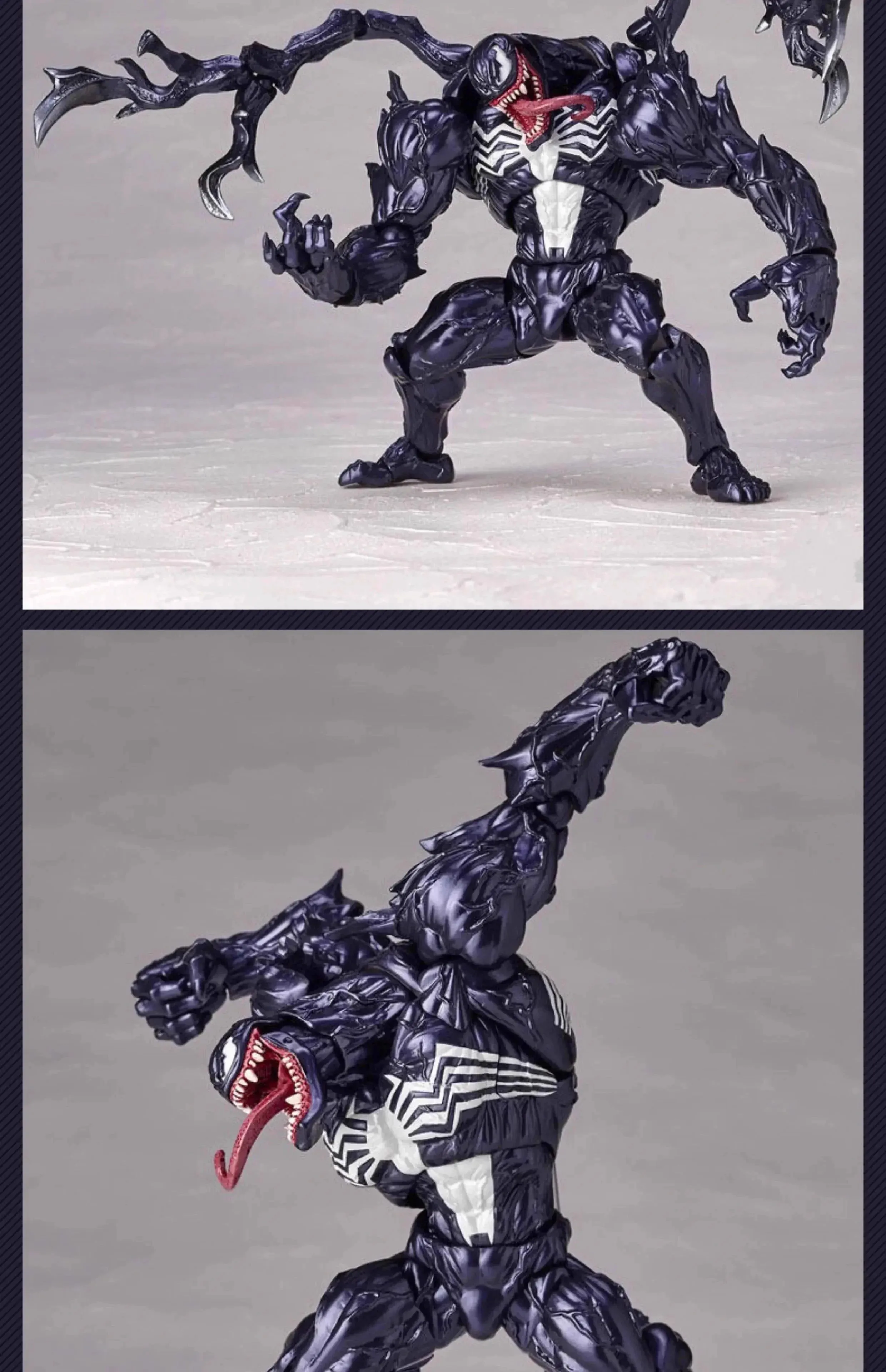 Kaiyodo Revoltech Amazing Yamaguchi Venom Carnage Highly Articulated Pvc Collectible Action Figure With Accessories Hot Fan Gift