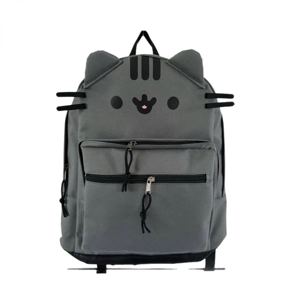Hot Pusheen Style Cute Grey Cat Backpack School Bag with Multi-Compartment & Padded Straps Casual Daypack for Birthday gift