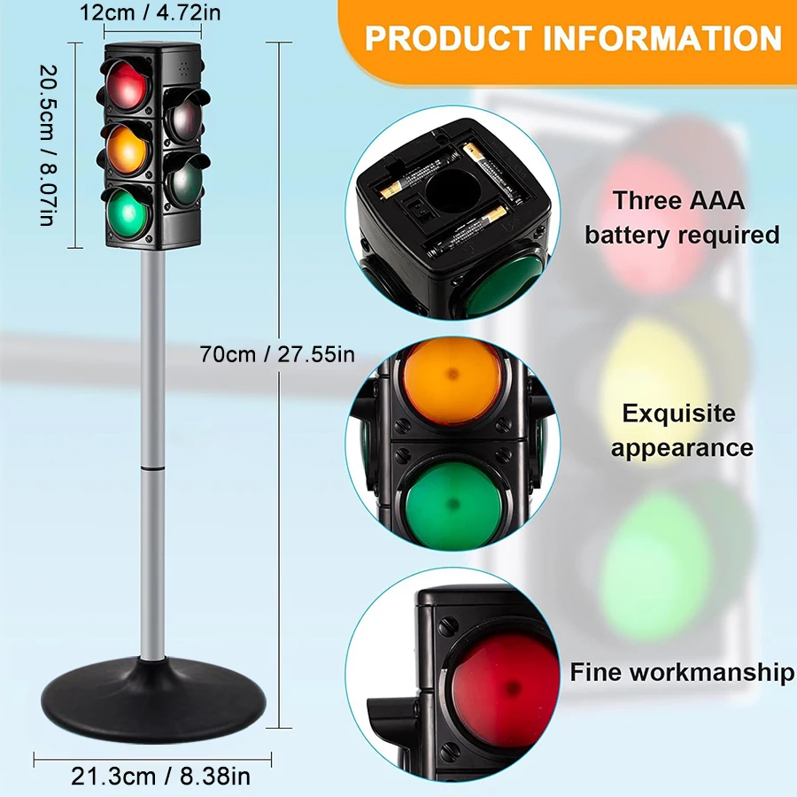 Simulation Traffic Light Toy Traffic Signal Model, Children's Traffic Light Toy, Children's Puzzle Toy Model