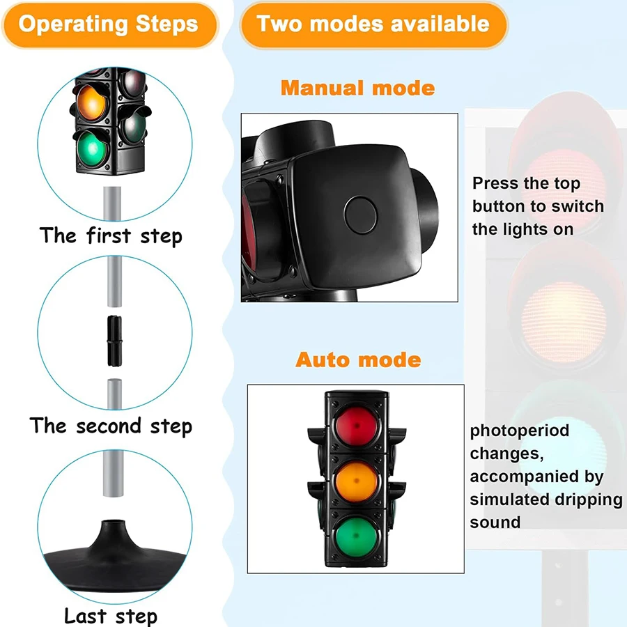 Simulation Traffic Light Toy Traffic Signal Model, Children's Traffic Light Toy, Children's Puzzle Toy Model