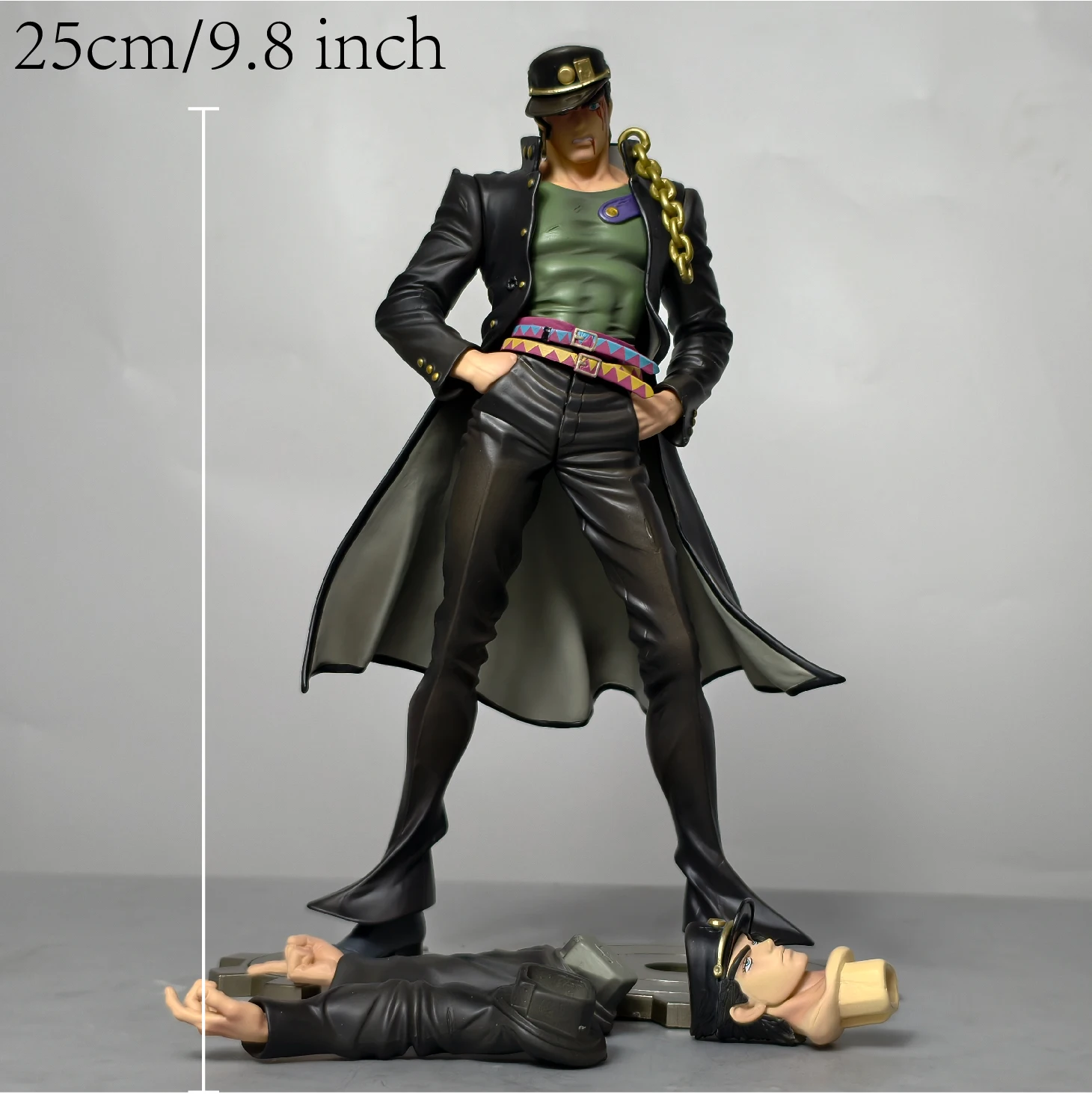 25cm 9.8 inch Anime Jotaro Kujo Figures Pvc Statue Desktop Ornamen Collection Statue Model Decoration Room Desk Toys Gifts