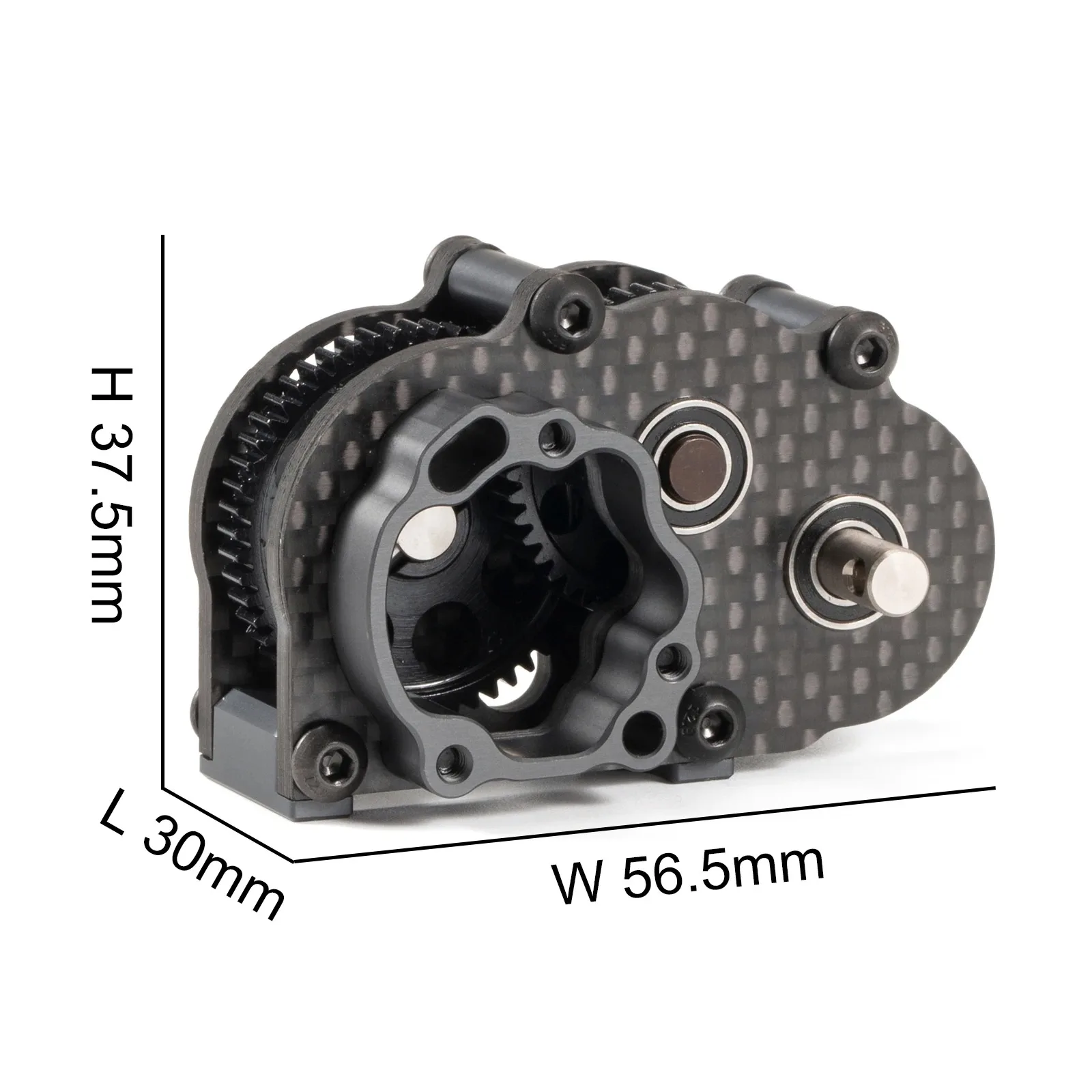 Ultralight Carbon Fiber OD-3 Overdrive Transmission 48P Gearbox for AR44 AR45 Capra Axle LCG Comp Rigs 1/10 RC Rock Crawler