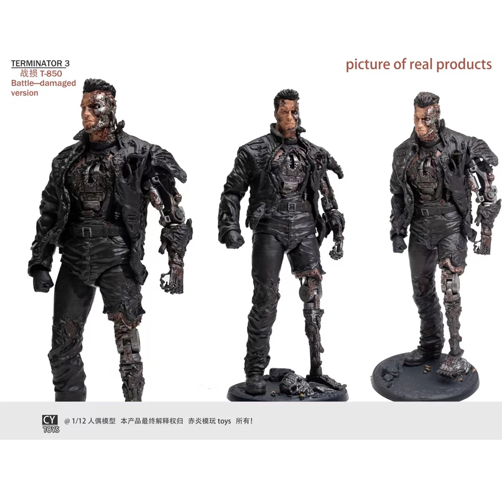 In Stock Third Party Customs xiaozheng Toys FutureWarrior Battle Damage Plate T800 1/12 Action Figure Updated Packaging