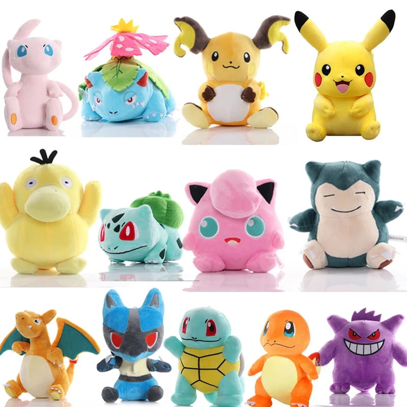 10pcs Peluche Pokemon Gengar Peluche 20cm Pokemon stuffed Toy Cute Cartoon Pikachu Plush Doll Soft Doll Birthday Gift Chrismas--