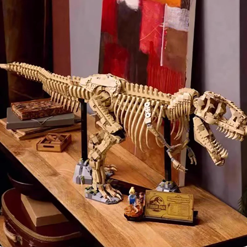 2026 New MOC Tyrannosaurus Rex Fossil Skeleton Model Home Decor Children's Boys' Holiday Gift