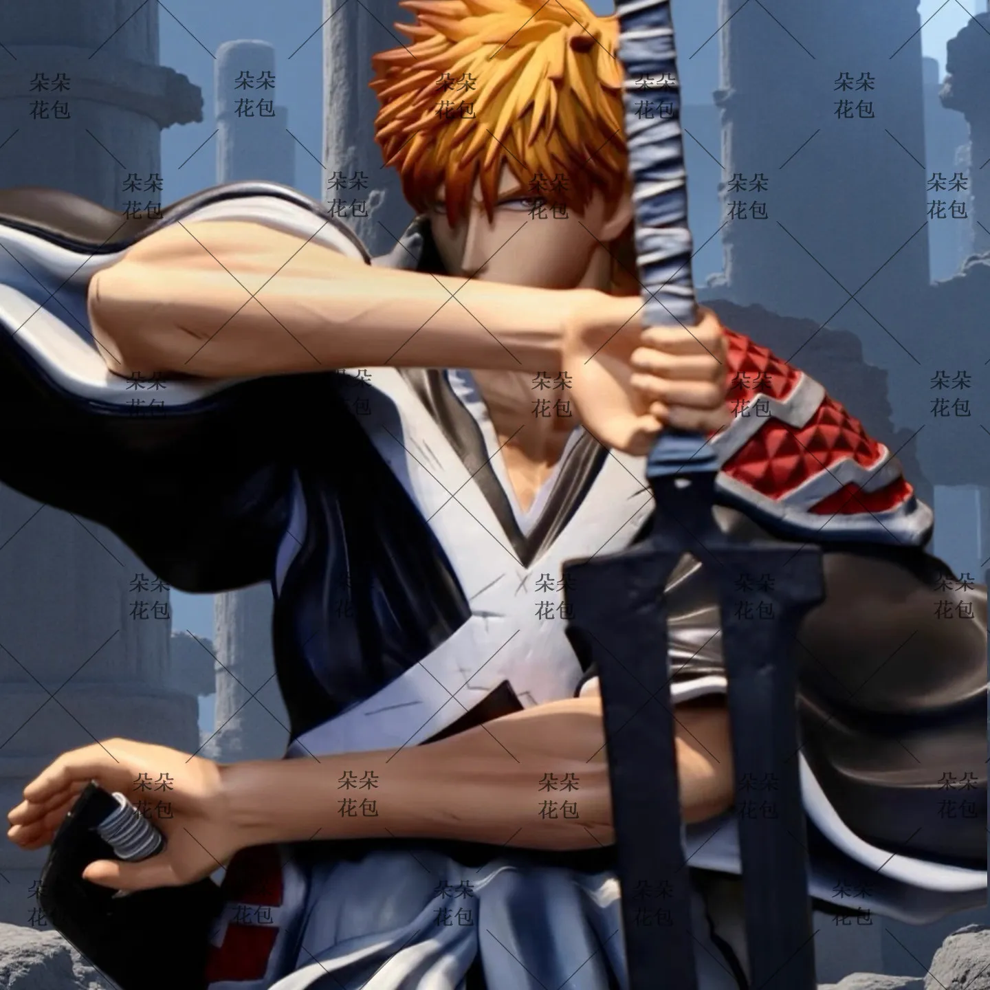 Bleach Ichigo Kurosaki Gk Figure Dual Swords Battle Statue Anime Peripheral Desktop Ornament Collectible Toy Gift For Anime Fans