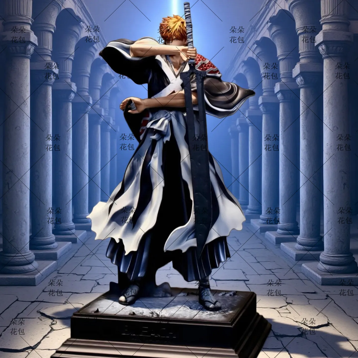 Bleach Ichigo Kurosaki Gk Figure Dual Swords Battle Statue Anime Peripheral Desktop Ornament Collectible Toy Gift For Anime Fans