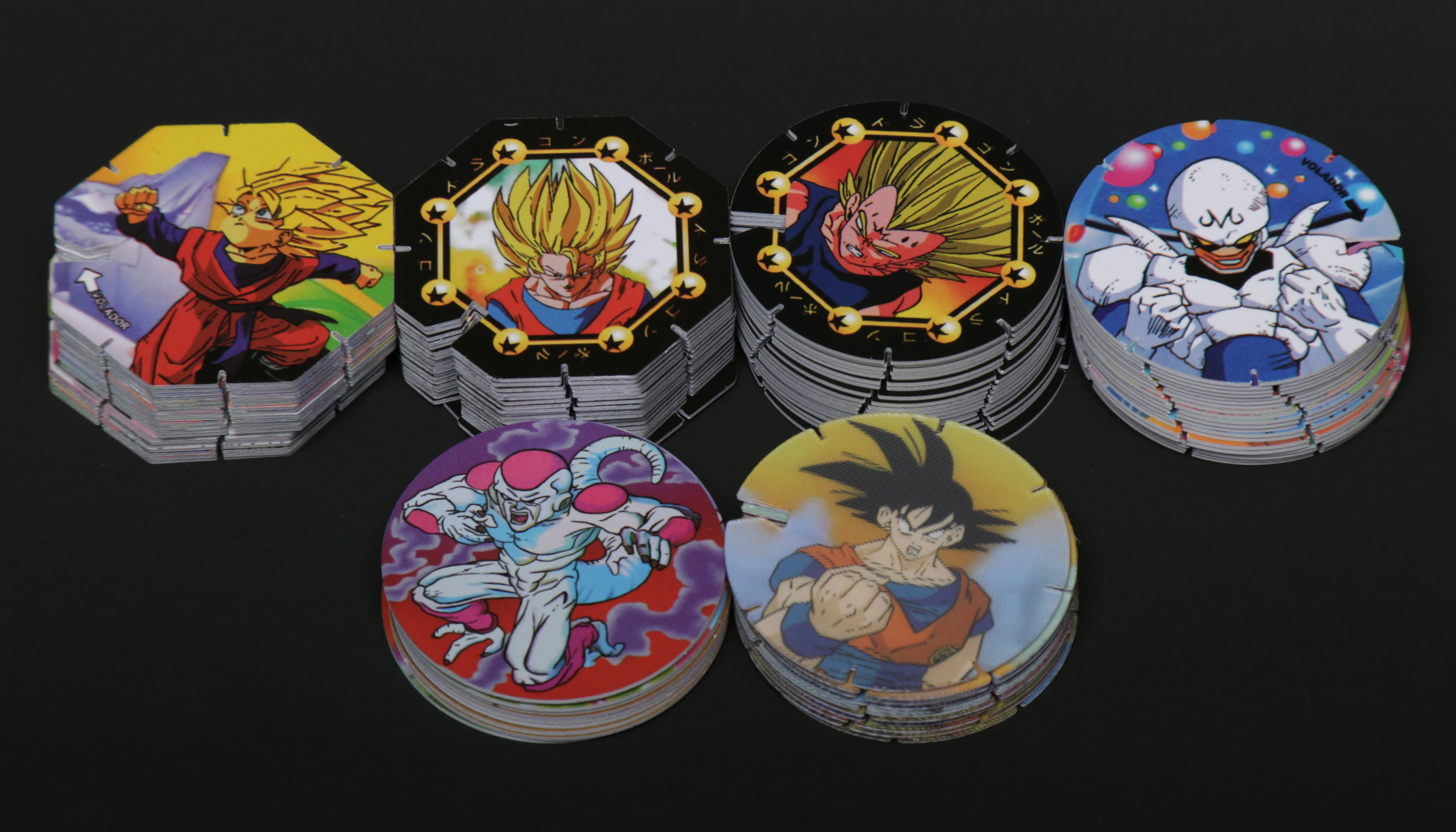 Lote De Tazos Dragon Ball Z Collectible Matutano New Complete Collection Album 100pcs Game Catapult Cards 3D Flying Tasos Pogs