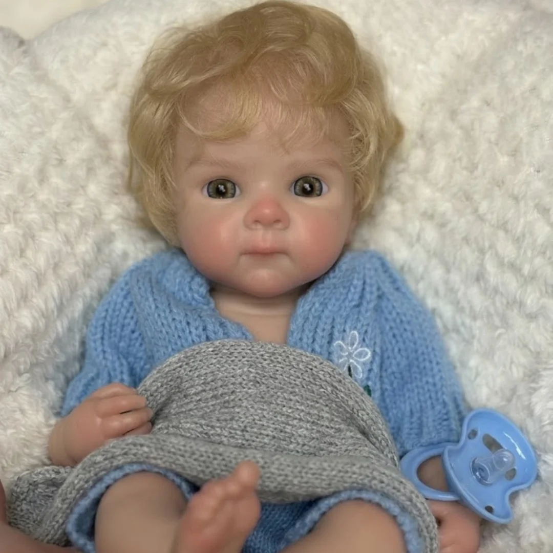 OtardDolls--Open Mouth 33cm Solid bebe reborn de silicona Dolls With Rooted Hair Can Washable Body Newborn Silicone Dolls