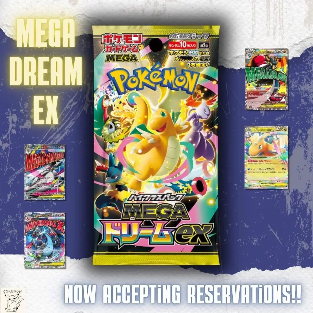 Pokemon Tcg Mega Dream Ex Booster Box M2a Japanese High Class Pack 10 Cards Per Pack Sealed Collection Card Game For Collectors