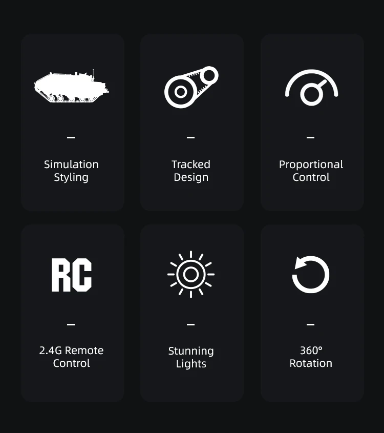 C8812/ C8812 MAX LED Light Full Scale Tracked Tank Simulation Model Toy RC Car Drift Remote Control Off-Road Vehicle for Kids