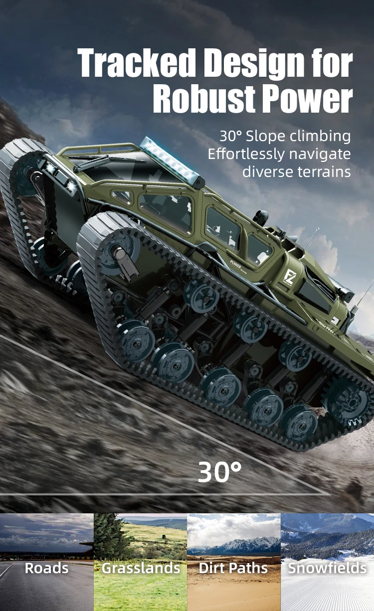 C8812/ C8812 MAX LED Light Full Scale Tracked Tank Simulation Model Toy RC Car Drift Remote Control Off-Road Vehicle for Kids