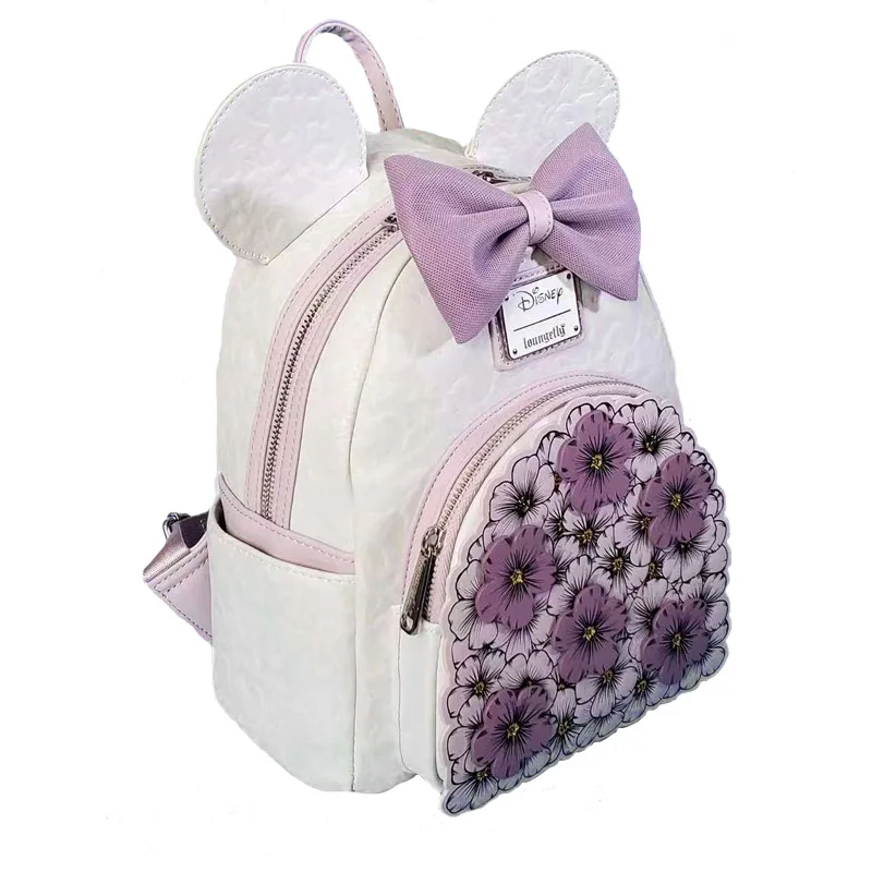Mickey and Minne Floral Marie Cat Mini Backpack Womens Double Strap Shoulder Bag Purse Double Shoulder Backpack Gift