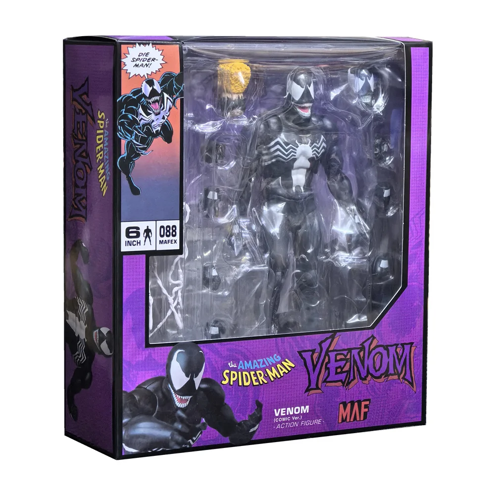 Mafex 088 Venom Comic Ver Re-Release Action Figures The Amazing Model MAF088 Venom Collection Toys Gifts