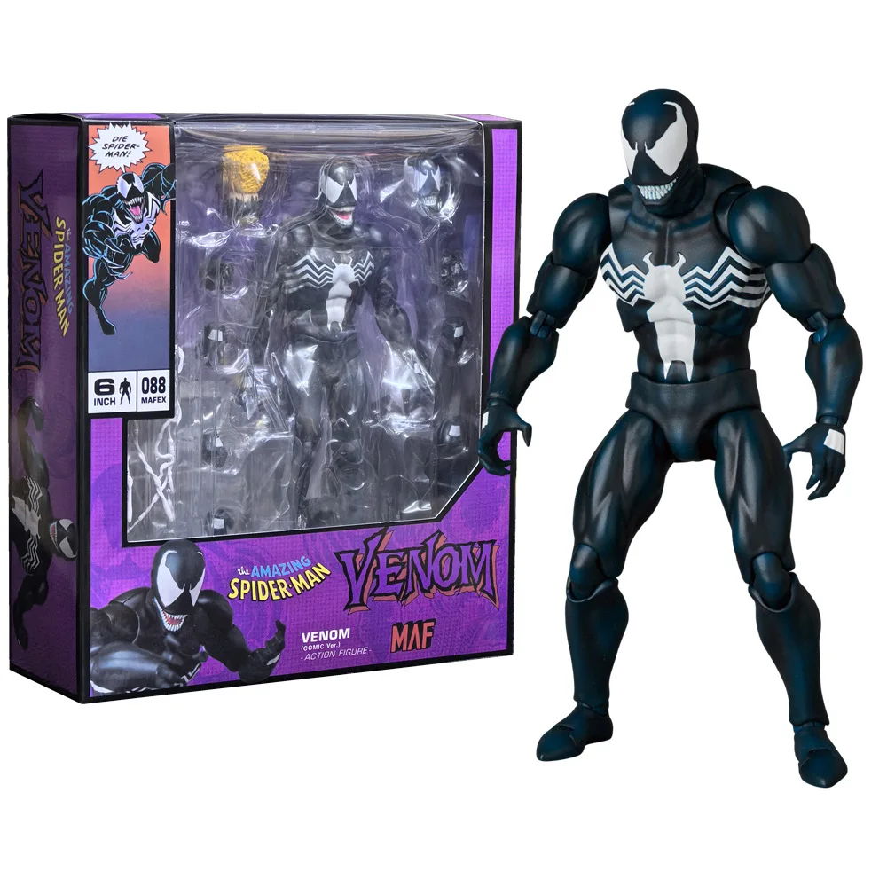 Mafex 088 Venom Comic Ver Re-Release Action Figures The Amazing Model MAF088 Venom Collection Toys Gifts