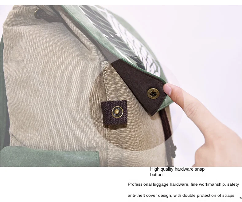 One Piece Anime Backpack Vintage Canvas School Bag Straw Hat Pirate Skull Print Travel Daypack for Men Women