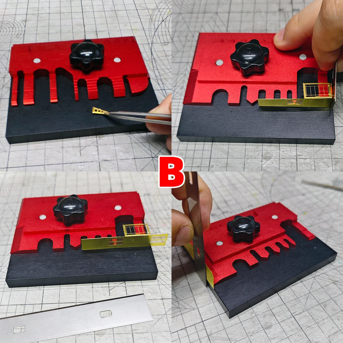 Desktop Scale Model Kit Assembly Tools Photo Etched Parts Bender PE Copper Stainless Steel Bend Bench Vise Tongs Cutting Nippers
