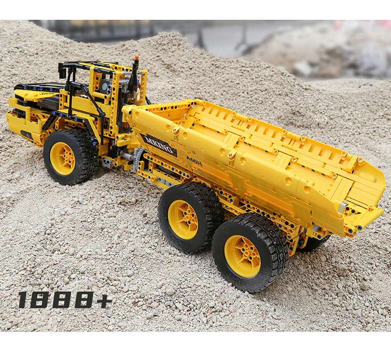Mould King 17010 Technical Car Toys The APP&RC Motorized MOC-8002 RC Dump Truck Model Building Blocks Kids Christmas Gifts
