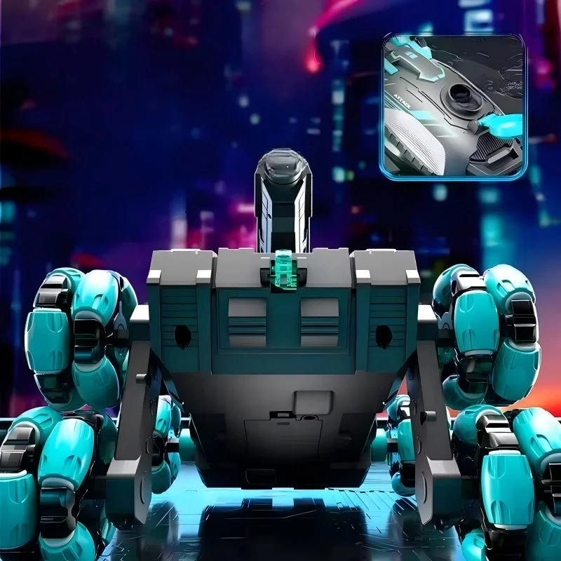 4-6 Wheel Stunt RC Car 2.4G Transformable Robot Tank Toy with LED Light Rotating Drift for Boys And Girls Outdoor Playtime Gift