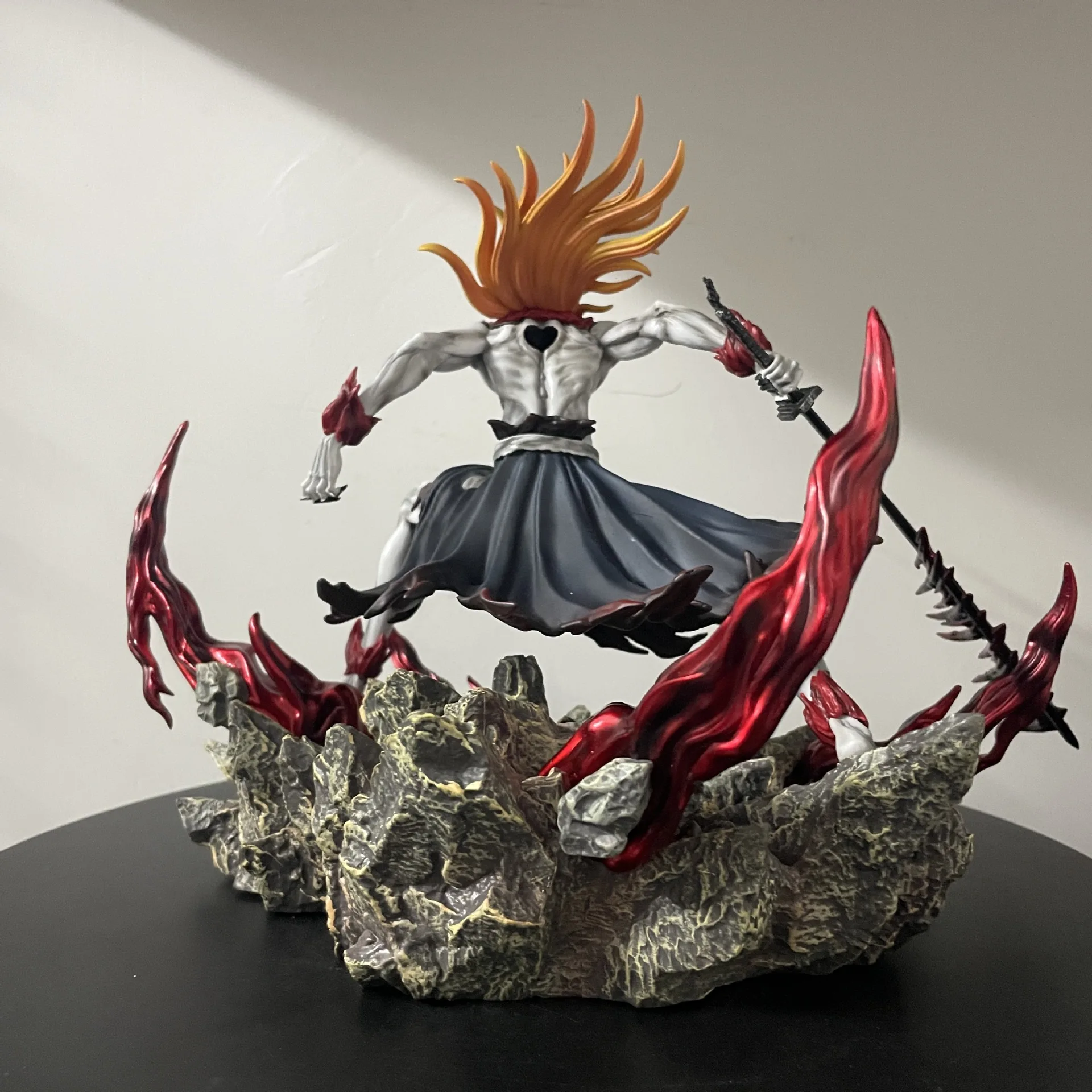 Bleach Ichigo Hollowfied Action Figure 23cm Anime Statue Getsuga Tensho Desktop Decoration Collectible Toy Gift