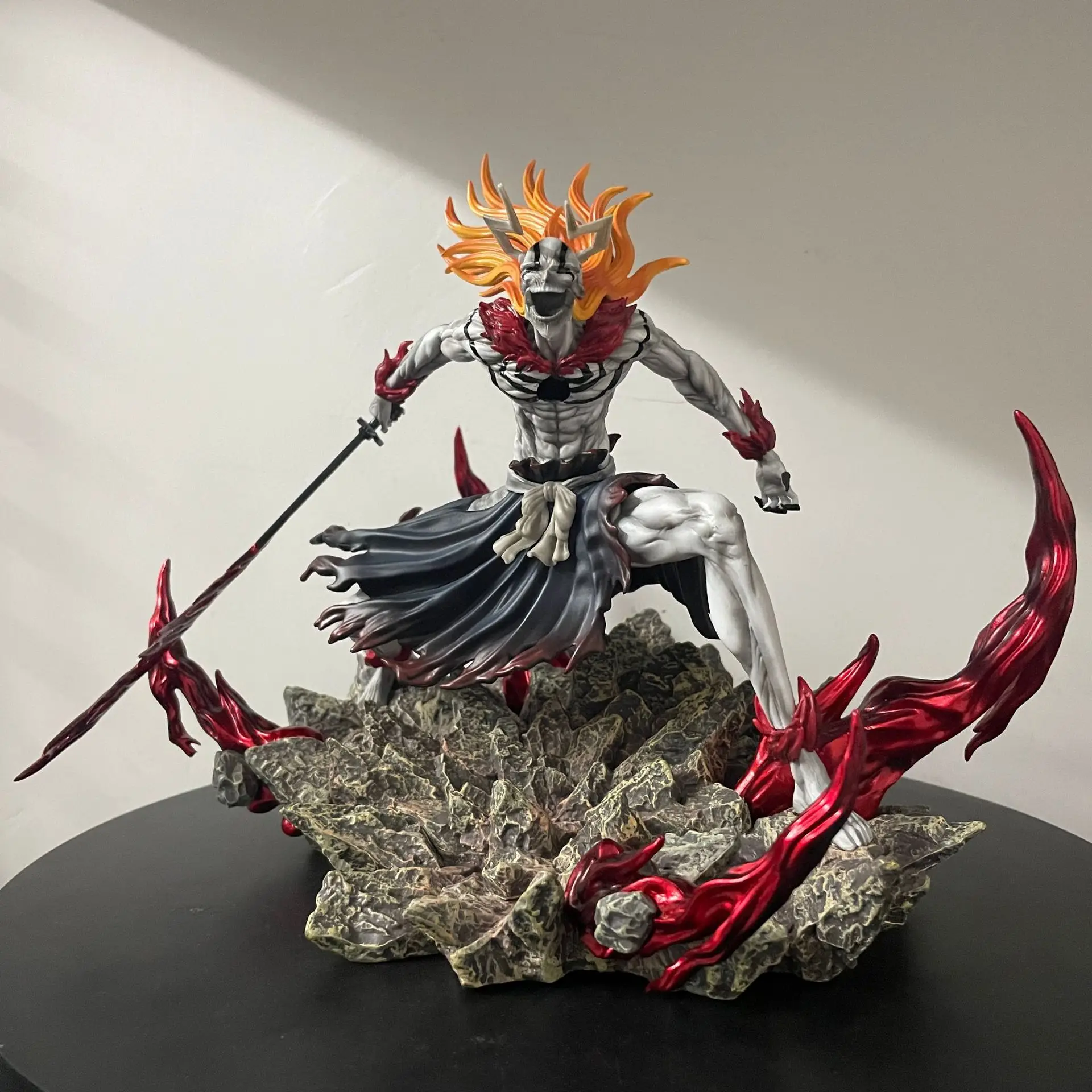 Bleach Ichigo Hollowfied Action Figure 23cm Anime Statue Getsuga Tensho Desktop Decoration Collectible Toy Gift