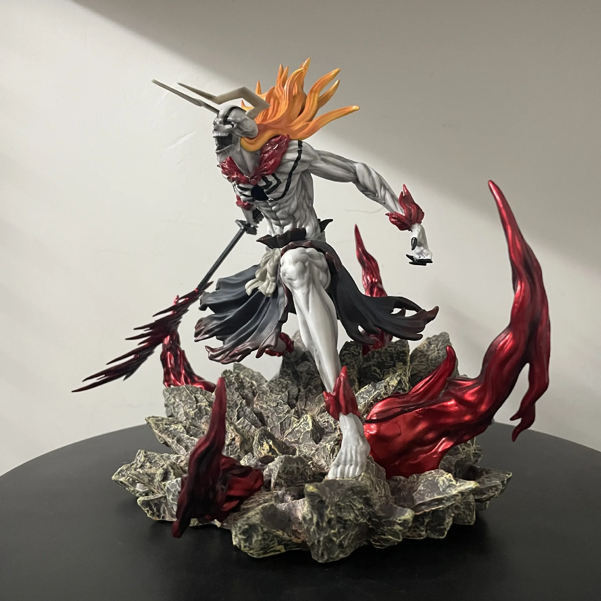 Bleach Ichigo Hollowfied Action Figure 23cm Anime Statue Getsuga Tensho Desktop Decoration Collectible Toy Gift