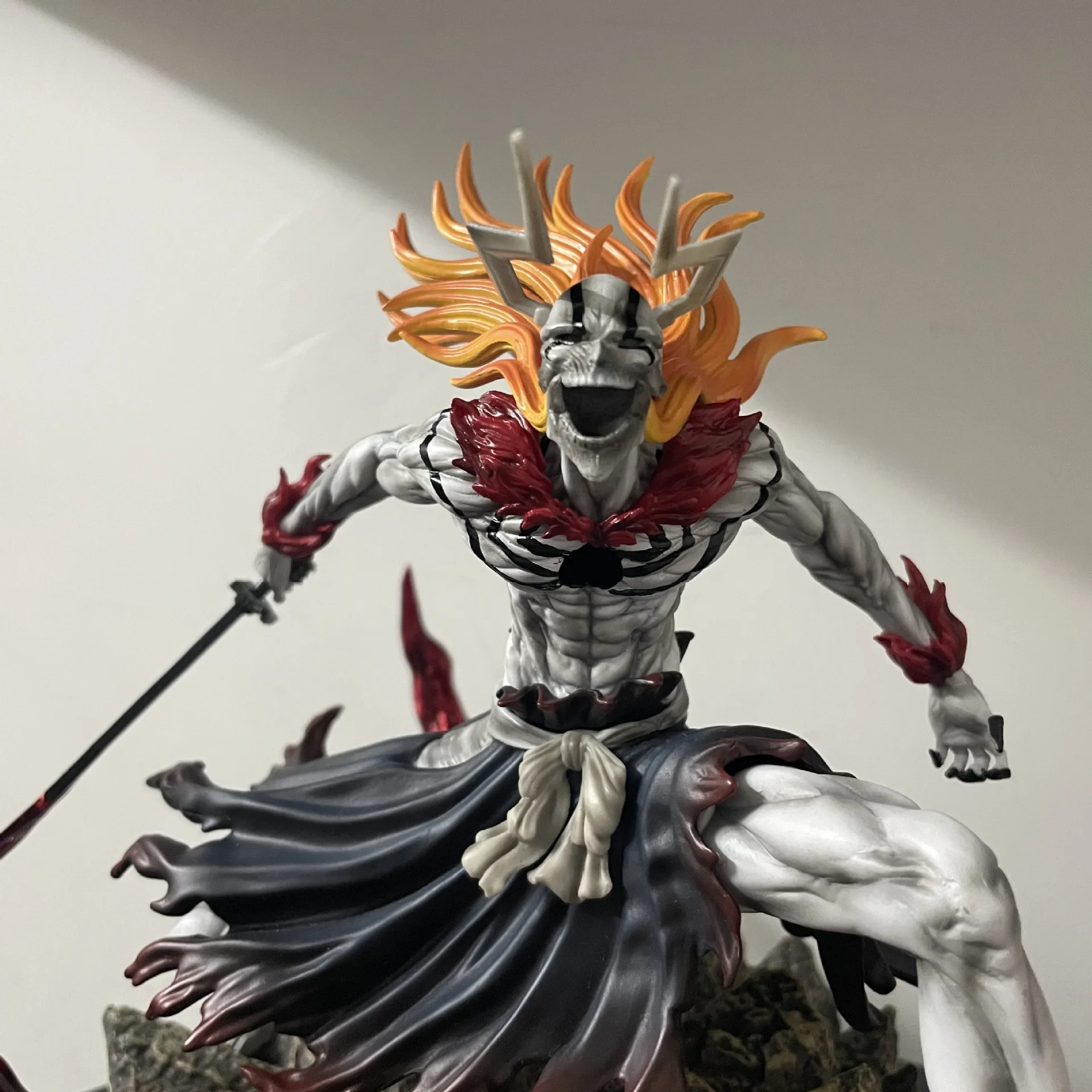 Bleach Ichigo Hollowfied Action Figure 23cm Anime Statue Getsuga Tensho Desktop Decoration Collectible Toy Gift
