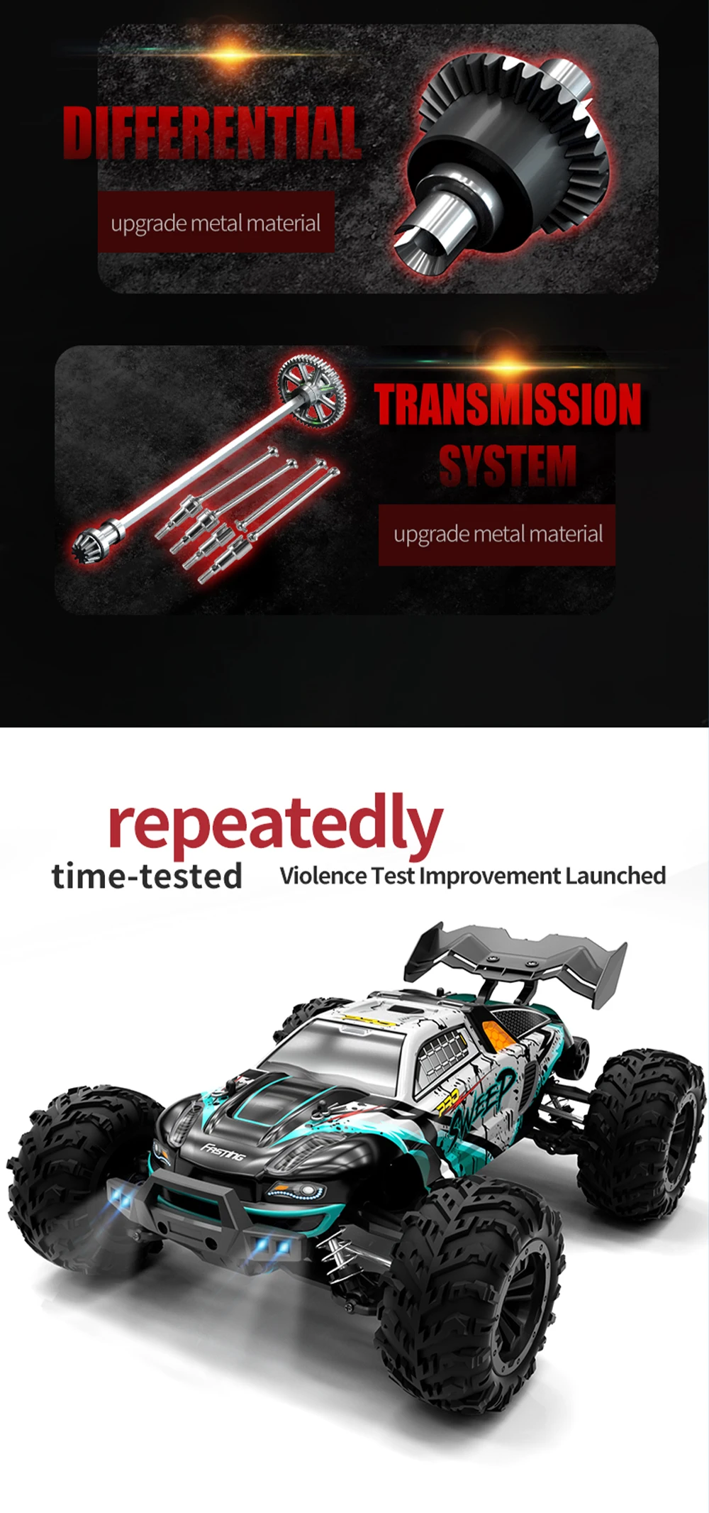 JJRC 70KM/H RC Off-Road Car 1:16 4WD High Speed Cars With Led Lights 2.4G Inductor Brushless Remote Control Cars Children Toys