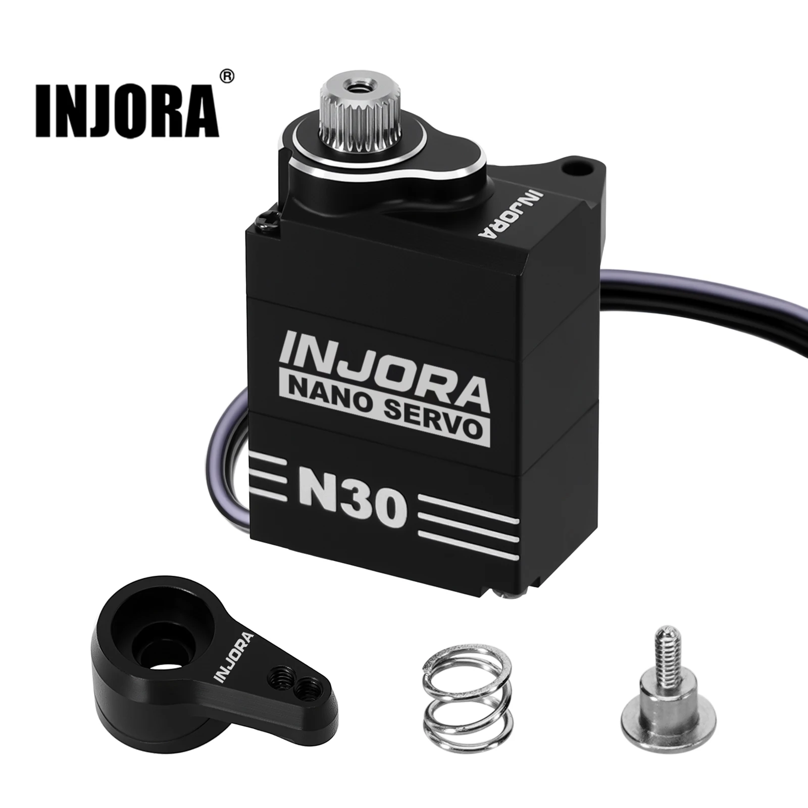 INJORA Aluminum N30 NANO Servo with Servo Saver for 1/30 Axial SCX30
