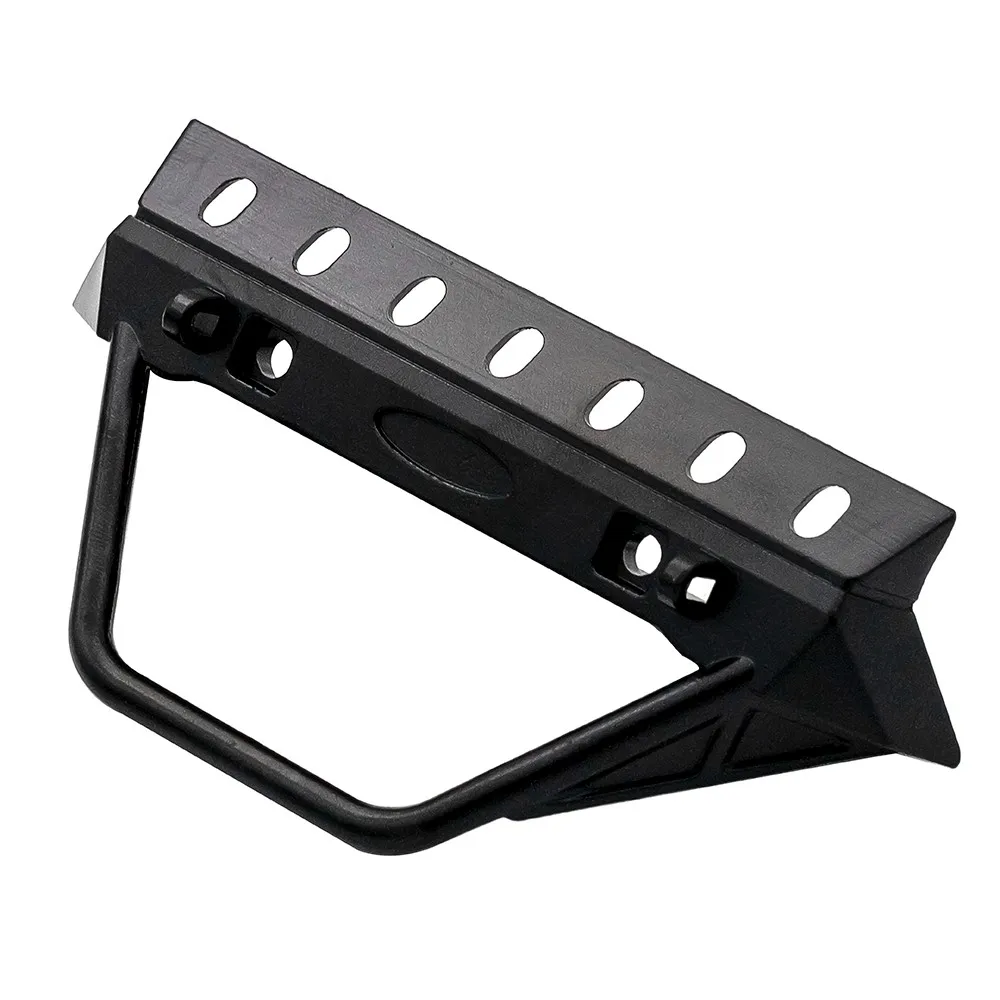 Metal Front Bumper With Lights For 1/10 Rc Crawler Trx4 Defender Axial Scx10 90046 Scx10 Iii Axi03007 Axi03003 Upgrade