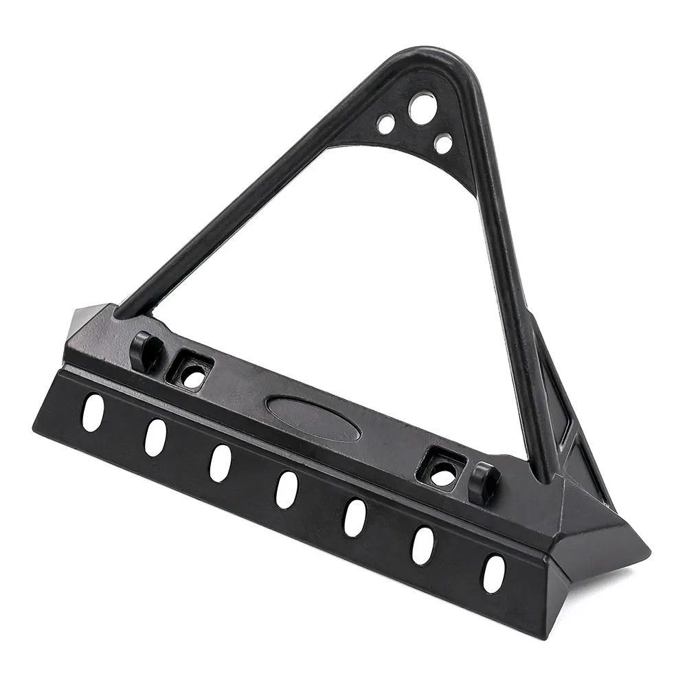 Metal Front Bumper With Lights For 1/10 Rc Crawler Trx4 Defender Axial Scx10 90046 Scx10 Iii Axi03007 Axi03003 Upgrade