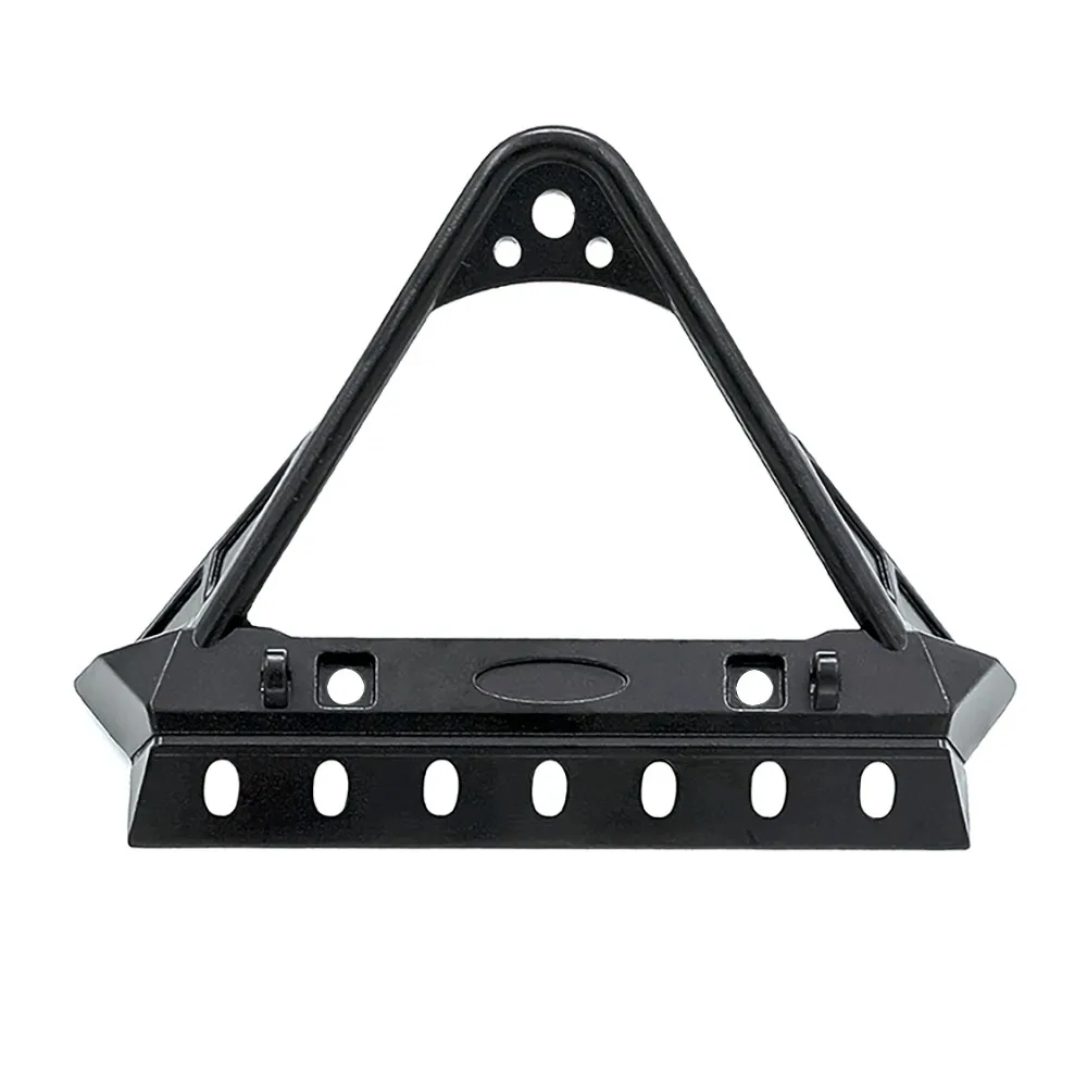 Metal Front Bumper With Lights For 1/10 Rc Crawler Trx4 Defender Axial Scx10 90046 Scx10 Iii Axi03007 Axi03003 Upgrade