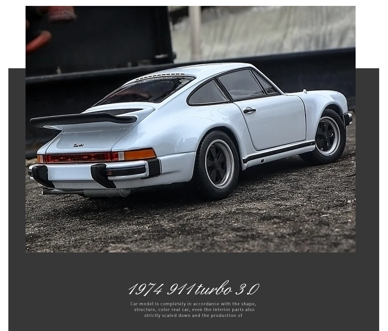 WELLY 1:24 Porsche 911 Turbo 3.0 1974 Alloy Car Diecasts & Toy Vehicles Car Model Miniature Scale Model Car Toy For Children