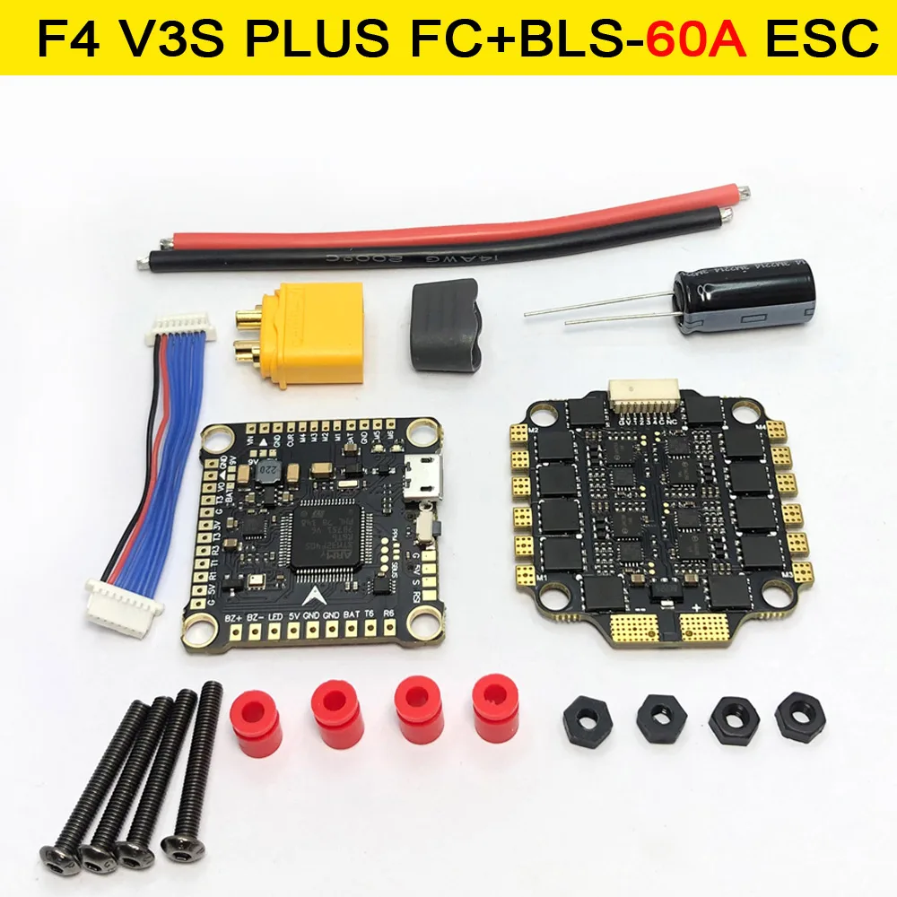 F4V3S F4 V3 V3S PLUS FC Stack/Flytower Flight Controller Board Barometer OSD 30A 45A 60A ESC for FPV Racing Drone Quadcopter