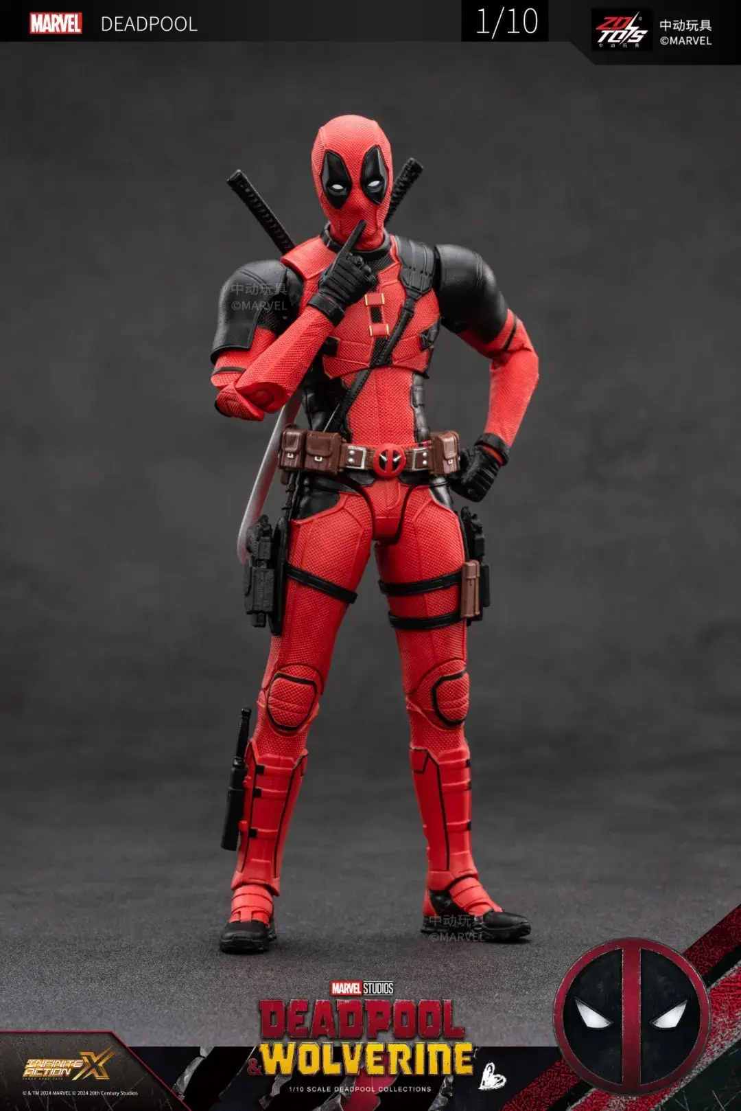 ZD Toys film 1:10 Deadpool & Wolverine Action figures Deadpool Boxed Wolverine Collection Adult Action Figures