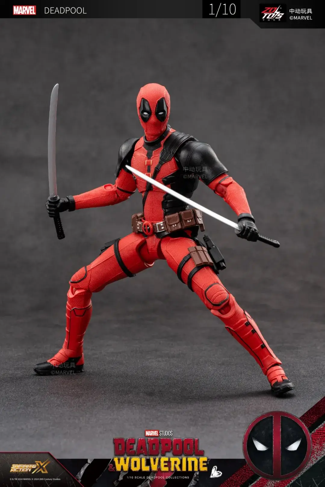 ZD Toys film 1:10 Deadpool & Wolverine Action figures Deadpool Boxed Wolverine Collection Adult Action Figures