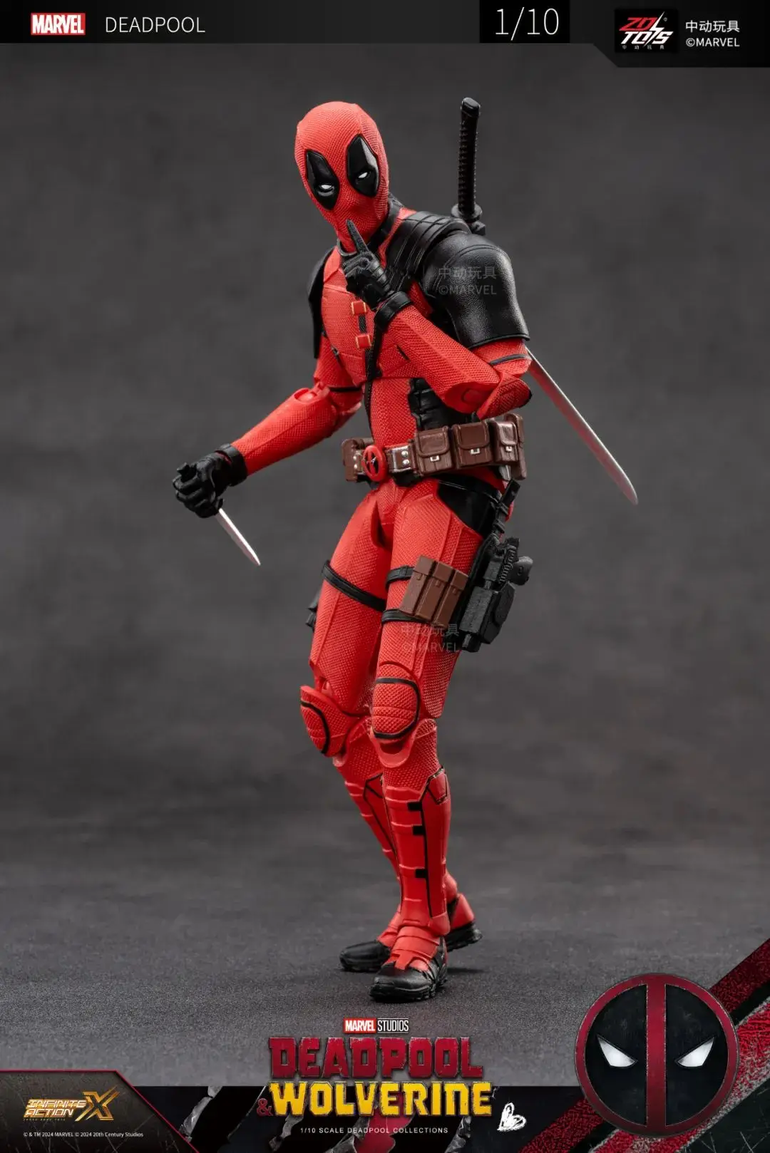 ZD Toys film 1:10 Deadpool & Wolverine Action figures Deadpool Boxed Wolverine Collection Adult Action Figures