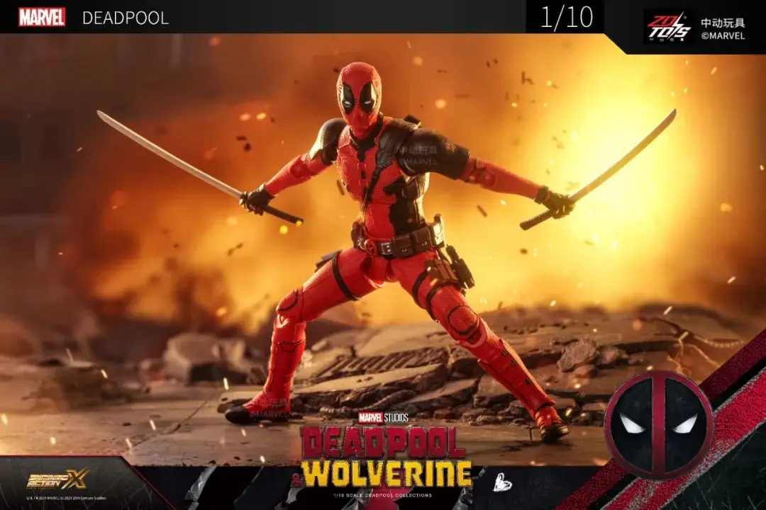 ZD Toys film 1:10 Deadpool & Wolverine Action figures Deadpool Boxed Wolverine Collection Adult Action Figures