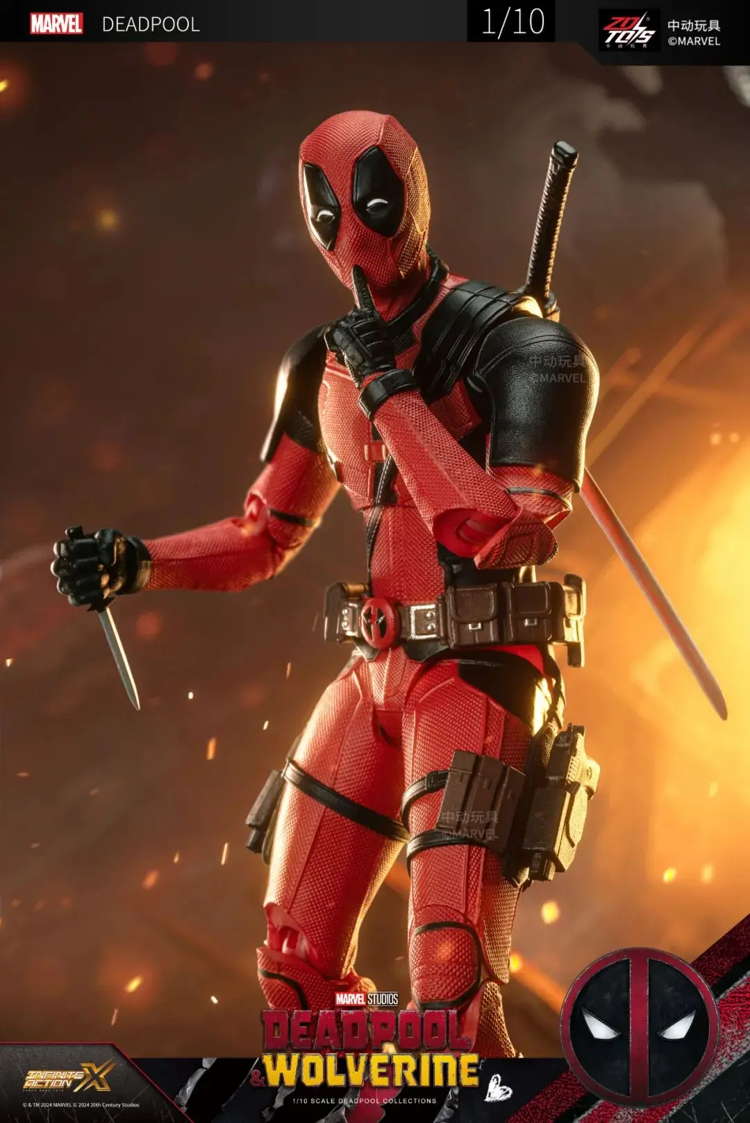 ZD Toys film 1:10 Deadpool & Wolverine Action figures Deadpool Boxed Wolverine Collection Adult Action Figures