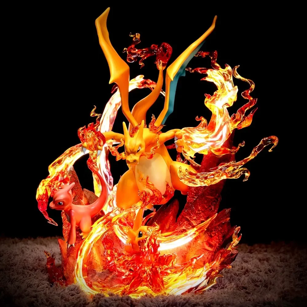 30cm/11.81in Anime Pokemen Figure Charizard Charmander Action Figures Pvc Statue Desktop Ornamen Collection Model Toys Gifts